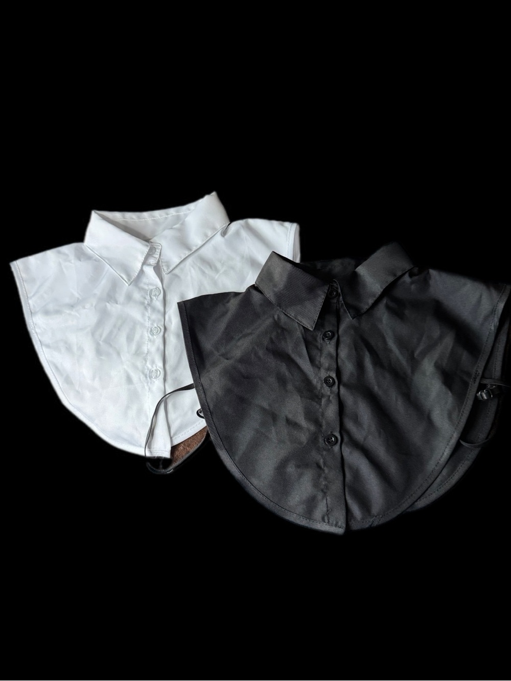 Detachable Shirt Collar Bibs - Black & White